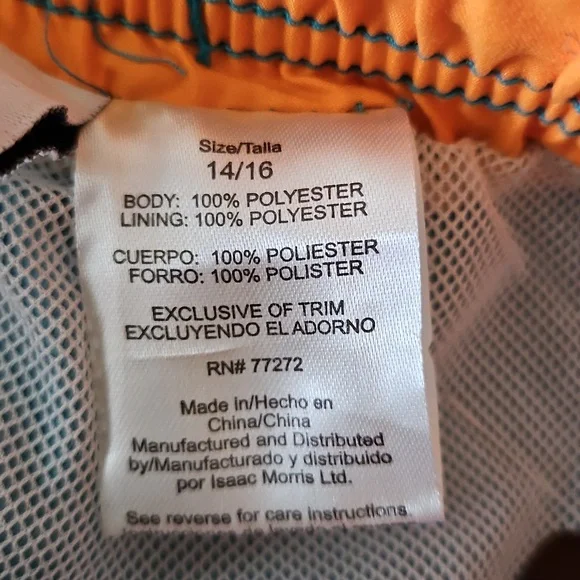 NFL Miami Dolphins Lined Swim Trunks, Size 14/16 🐬🏈 - Picture 6 of 13